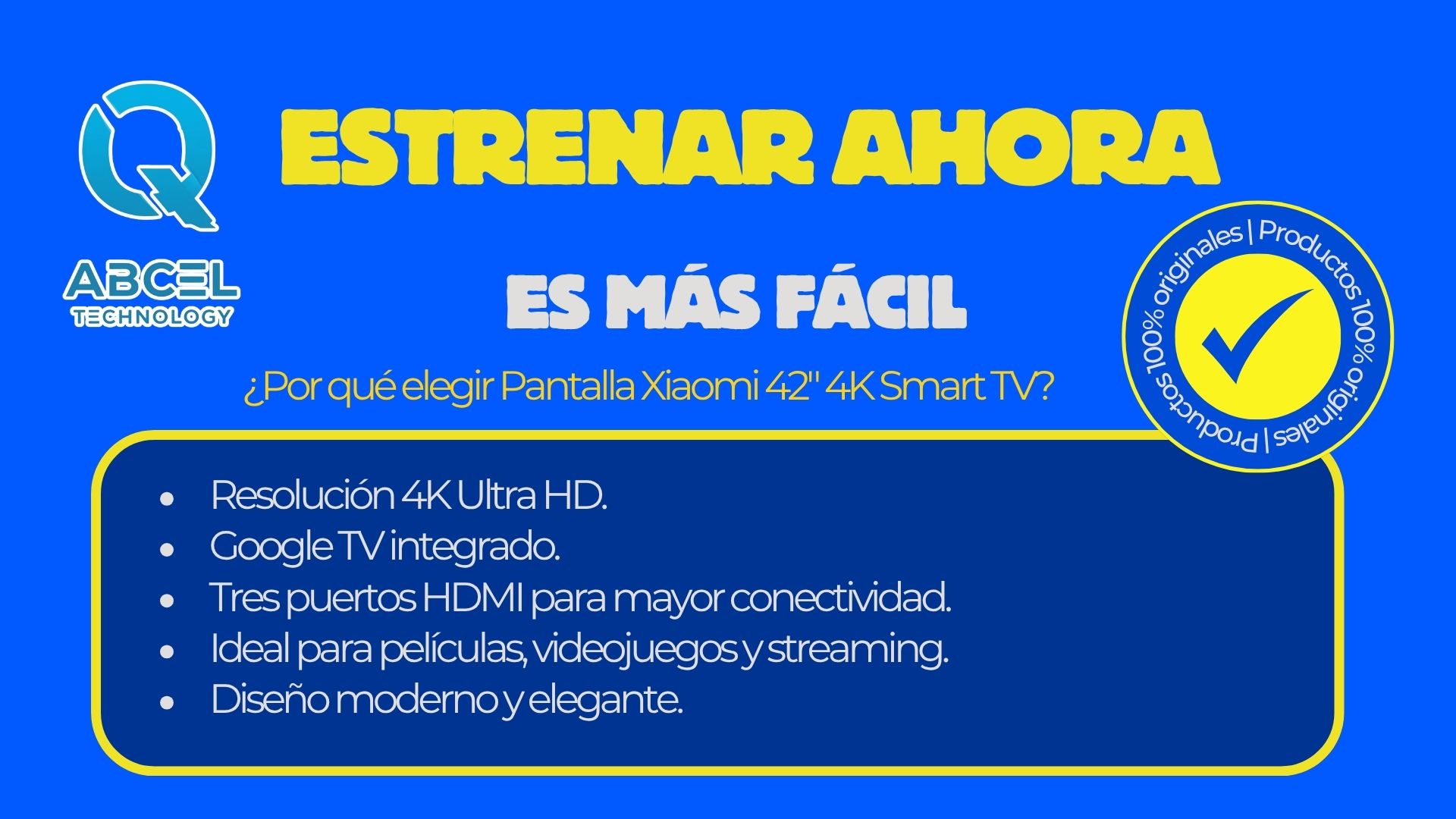 pantalla xiaomi 42 4k smart tv