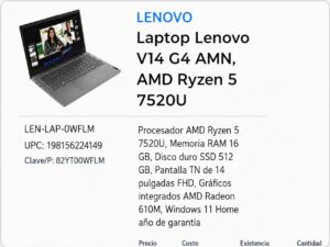 Laptop Lenovo V14 G4 AMN
